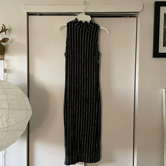 Dynamite Green and White Striped Dress